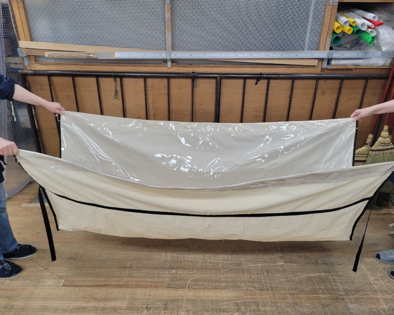 「ハープトラップ（コウモリ捕獲器）」専用捕獲袋製作